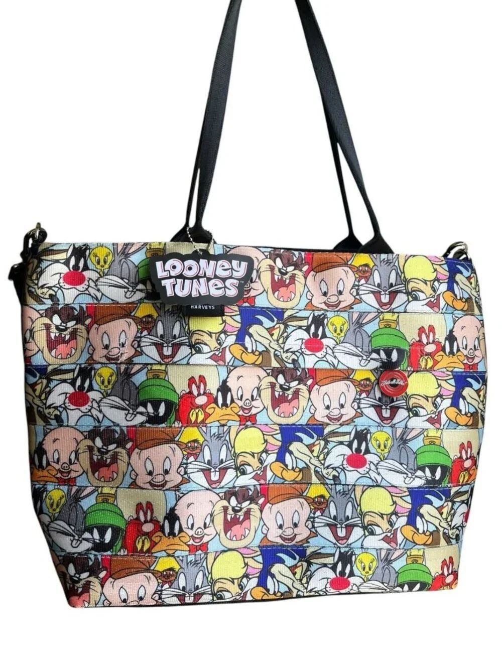 Harveys Looney Tunes Tweety Taz Bugs Seatbelt Satchel Tote Bag Crossbody NWT